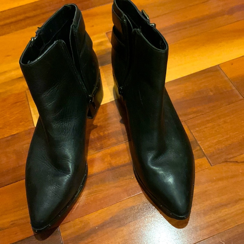 Bleeder & Bond black leather booties
